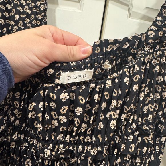 Doen Bellamy Maxi Dress, Noir Countryside, XS - Picture 2 of 7